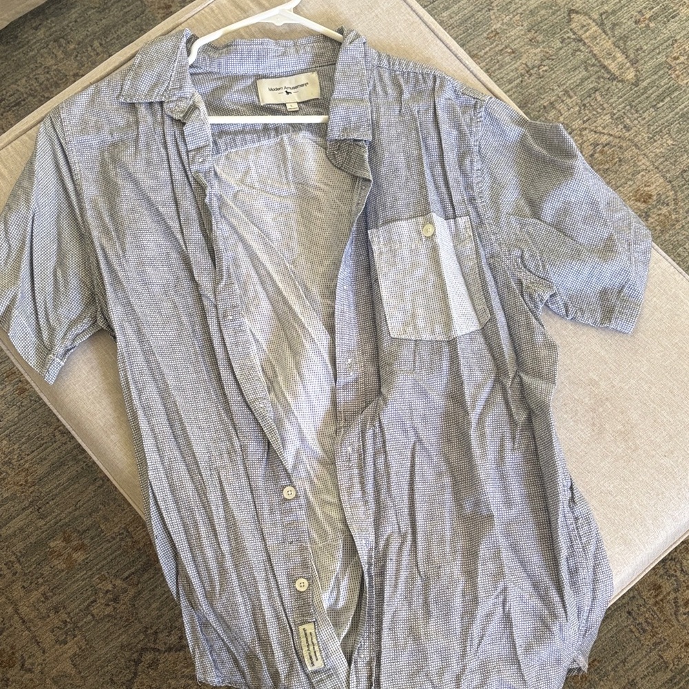 Modern Amusement Blue Grid Shirt